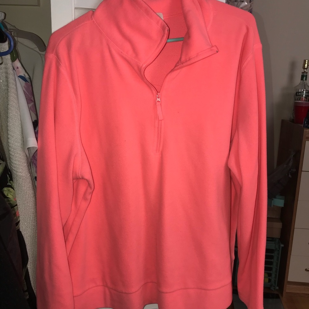 Old navy hot pink fleece quarter zip